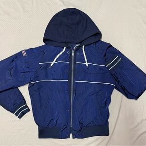Superdry Navy Windbreaker with Hood